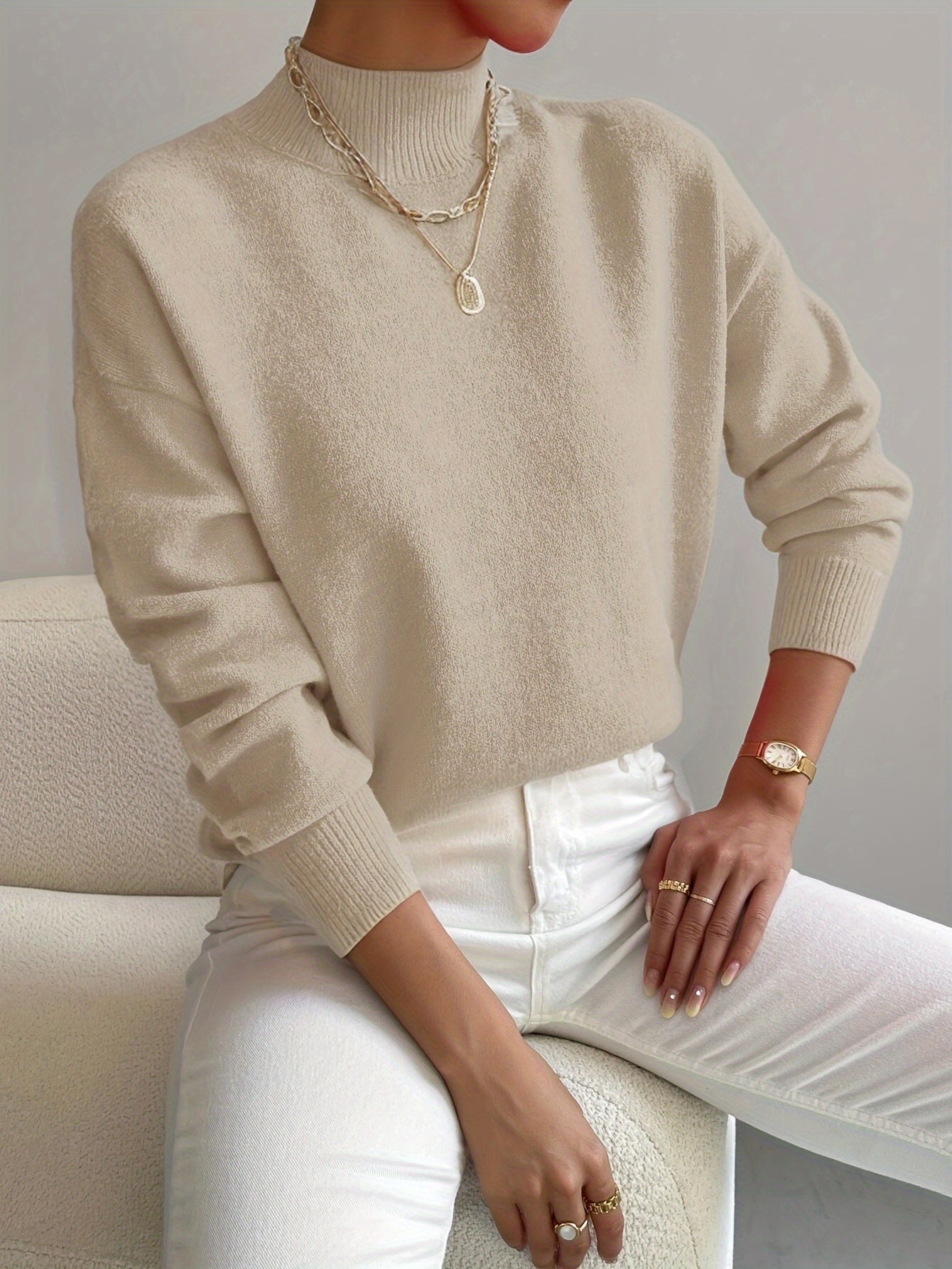 Elegant High-Neck Knit